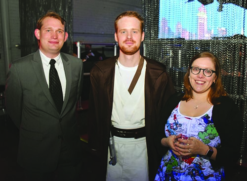 Joey Scott, founder of MVL’s Power of Attorney Clinic, with outgoing MVL Director Philip Lietaer and his wife, Jessica.