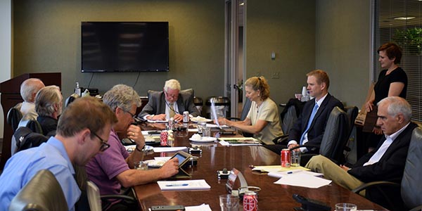Board members discuss new directions for the publication.